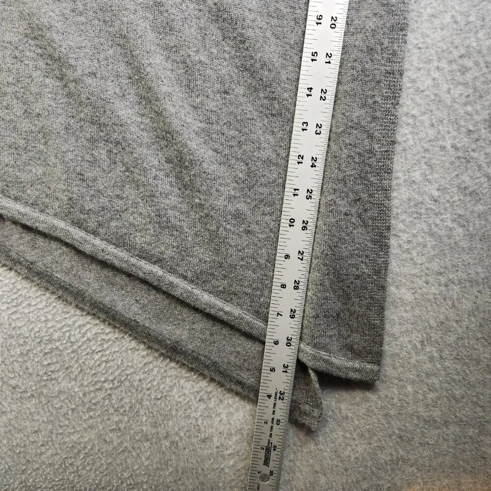 Chico's Light Gray Asymmetric Poncho Sweater